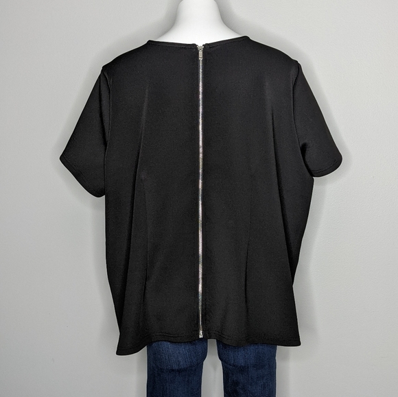 Eloquii black embellished blouse top 24 - Picture 3 of 6